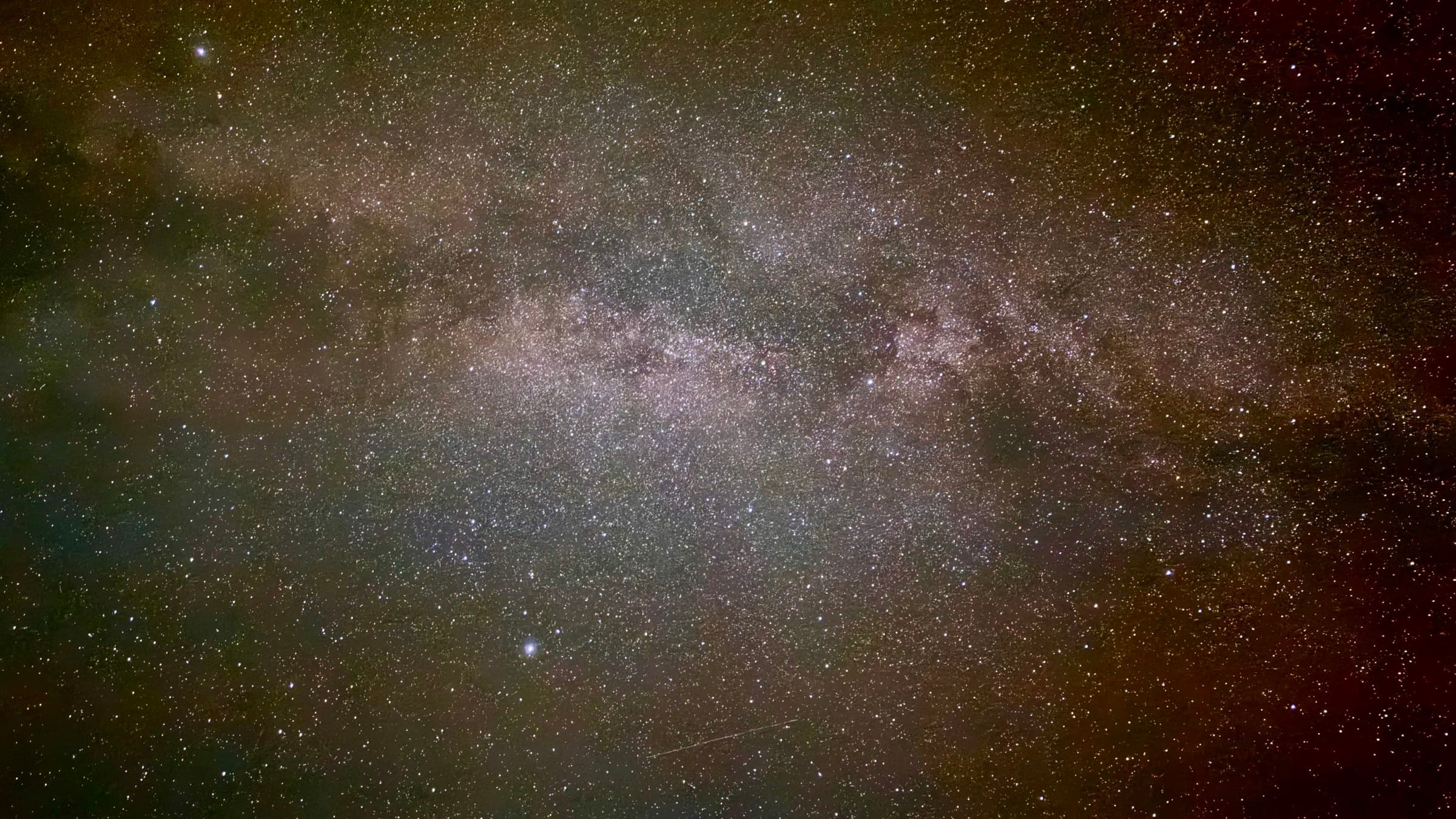 One night we could see the Milky Way with our naked eyes, and I took this cool picture.